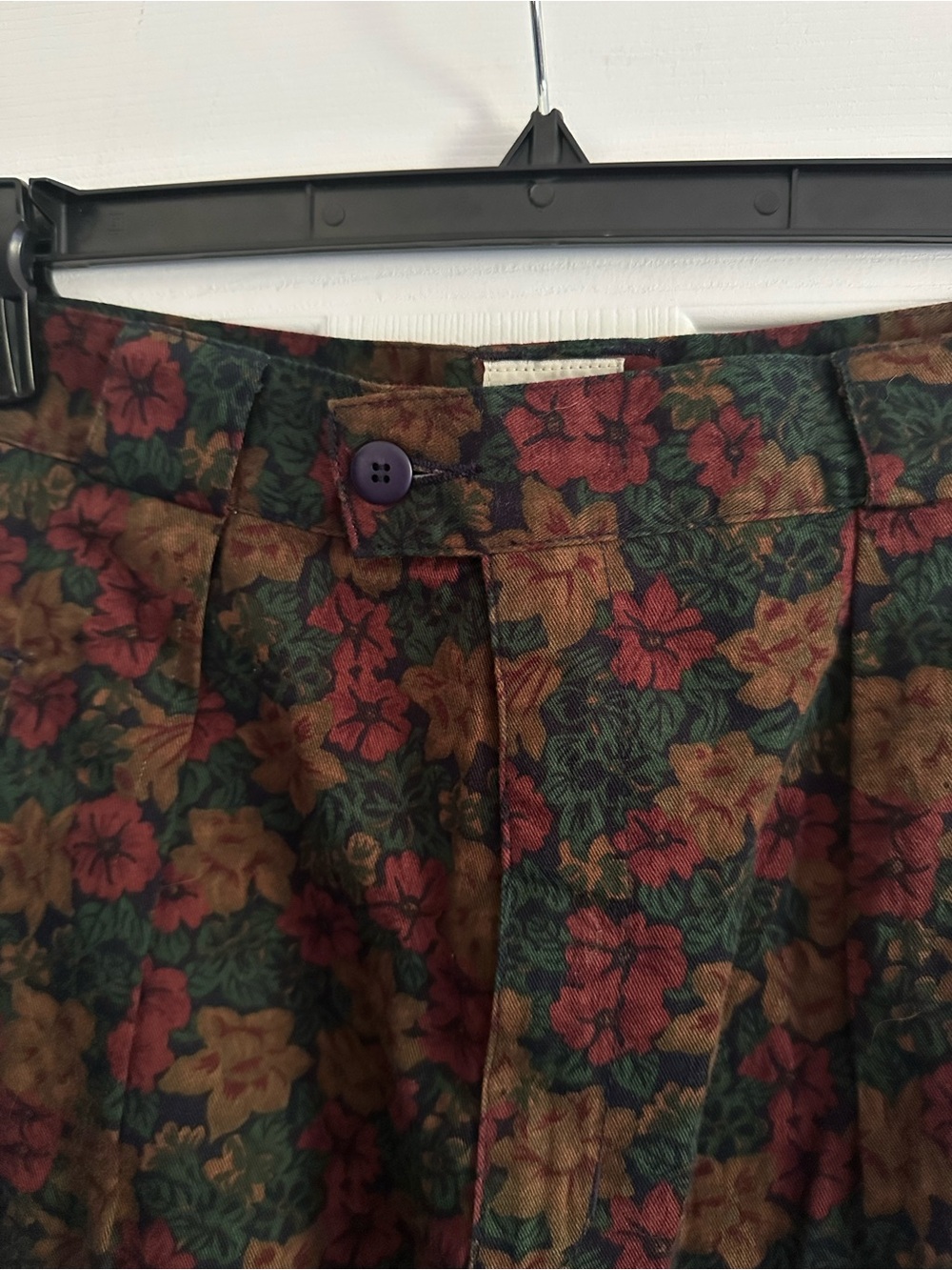 Size‎ M (11) Vintage Floral Cotton Pleated A-Line Skirt Cottagecore 90s - Picture 5 of 6